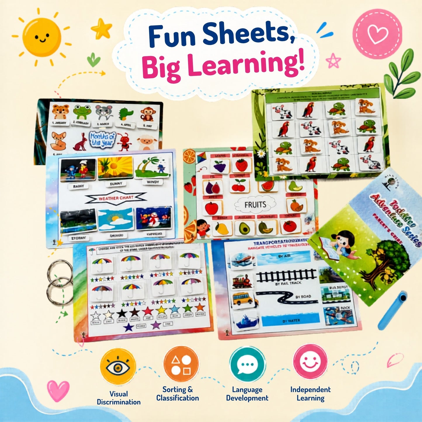 Toddler Adventure Series –  Explorer Pack -12 Sheets