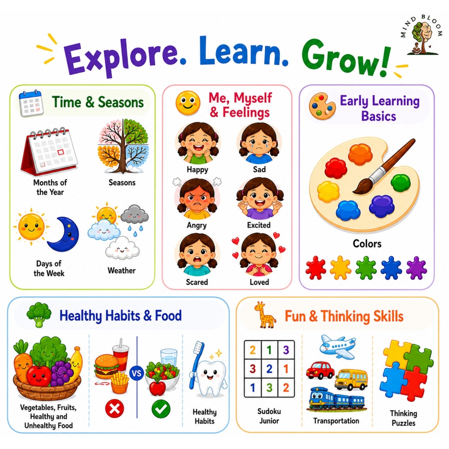 Toddler Adventure Series –  Explorer Pack -12 Sheets